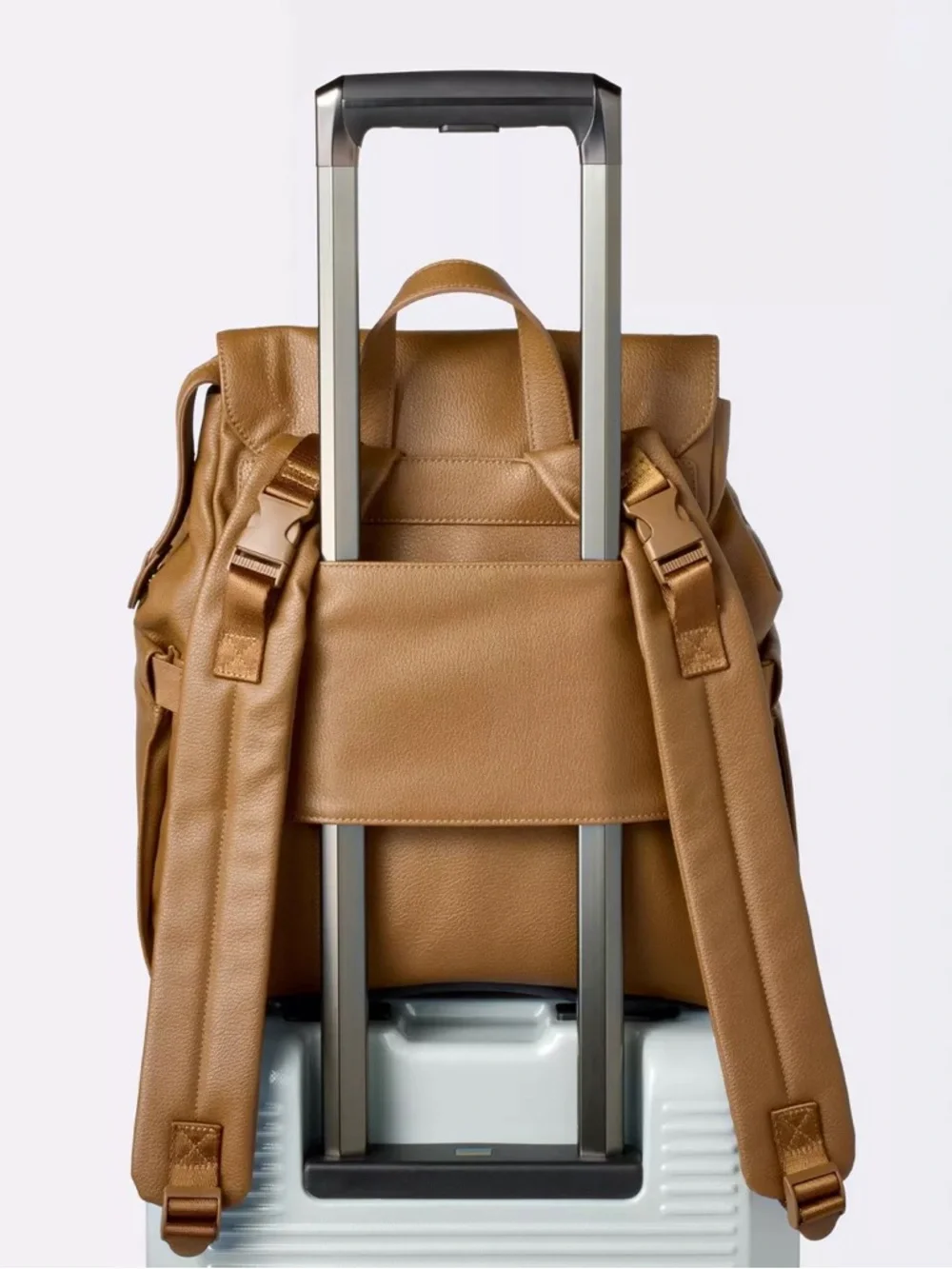 Flap Top Diaper Backpack - Cognac - Cloud Island